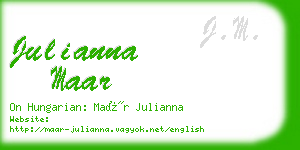 julianna maar business card